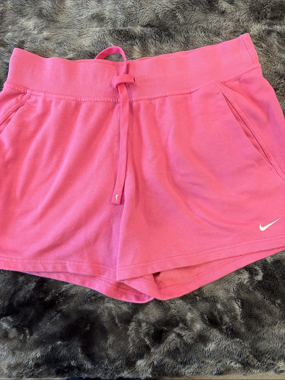 Nike Women's Hot Pink Knit Drawstring Athletic Shorts